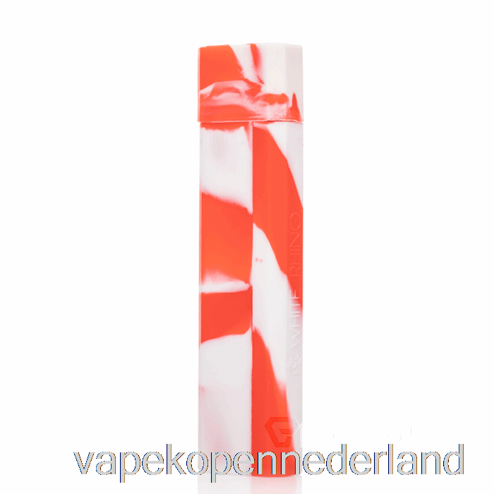 Elektronische Sigaret Vape Witte Neushoorn Siliconen Deppen [pyrex] Rood Wit